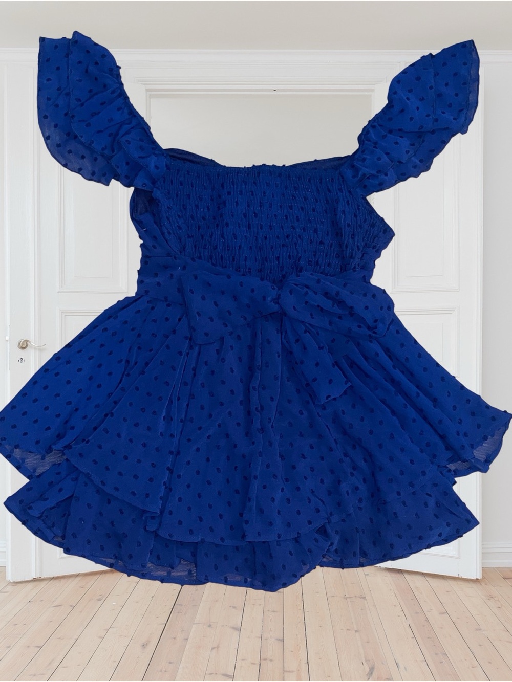 🆕#309~Altar'd State Rowan Double Layer Romper in Navy Blue, Lg - Picture 6 of 13